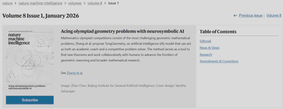 Cover Article for Nature Machine Intelligence, January 2026
