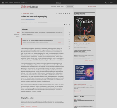 Science Robotics Editors’ Choice