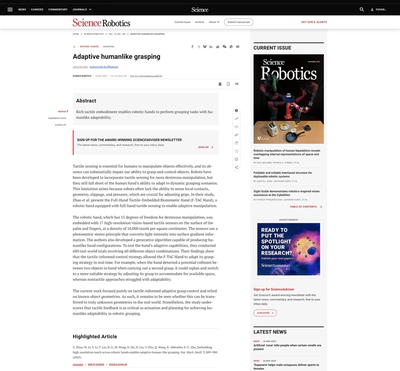 Science Robotics Editors’ Choice
